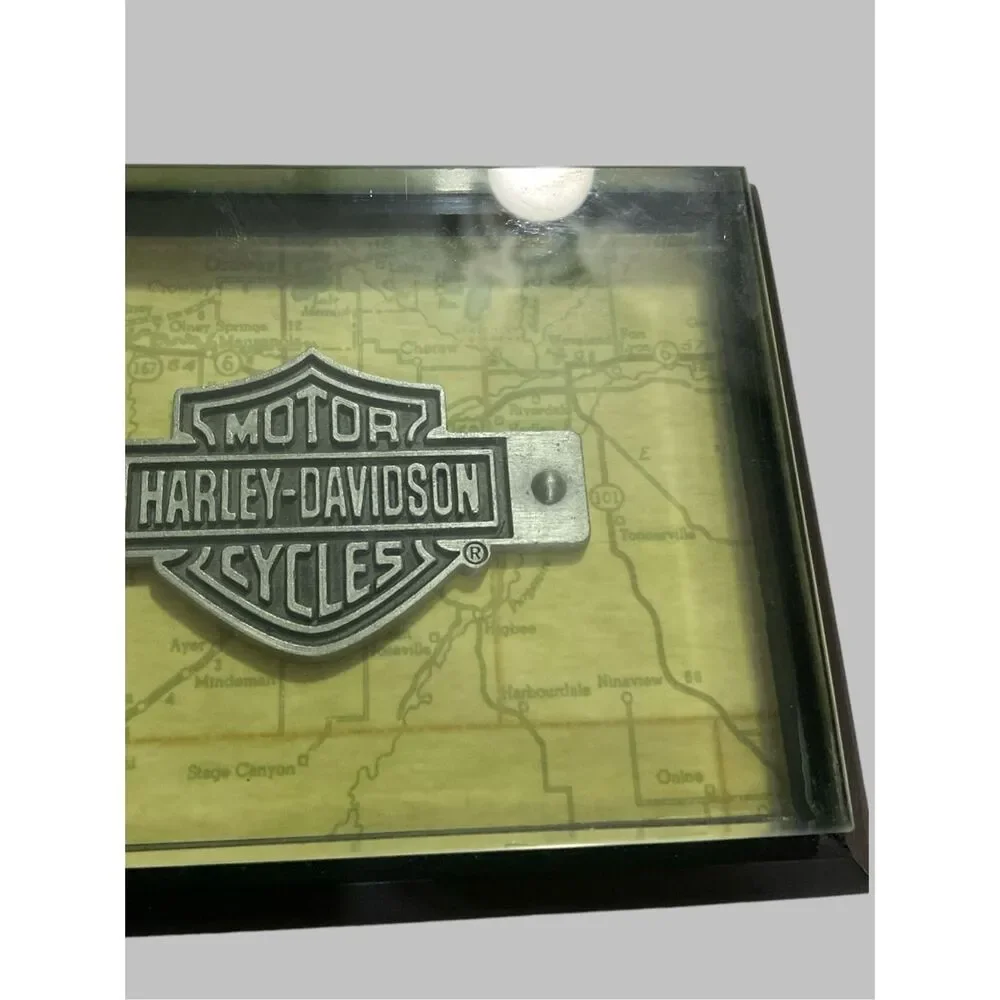 Vintage Hallmark Harley Davidson Motor Plastic Bar & Shield Logo /Paper weight *